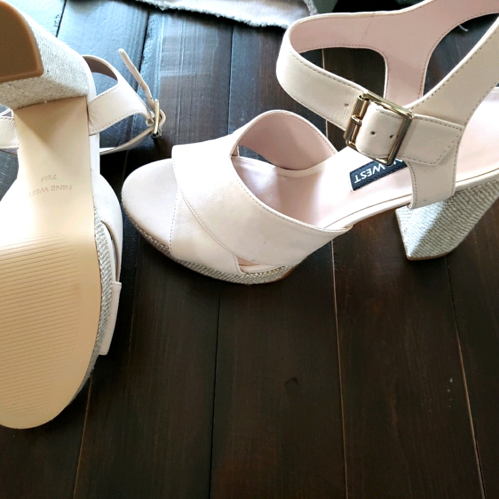 NEW: Cream Platform Sandals